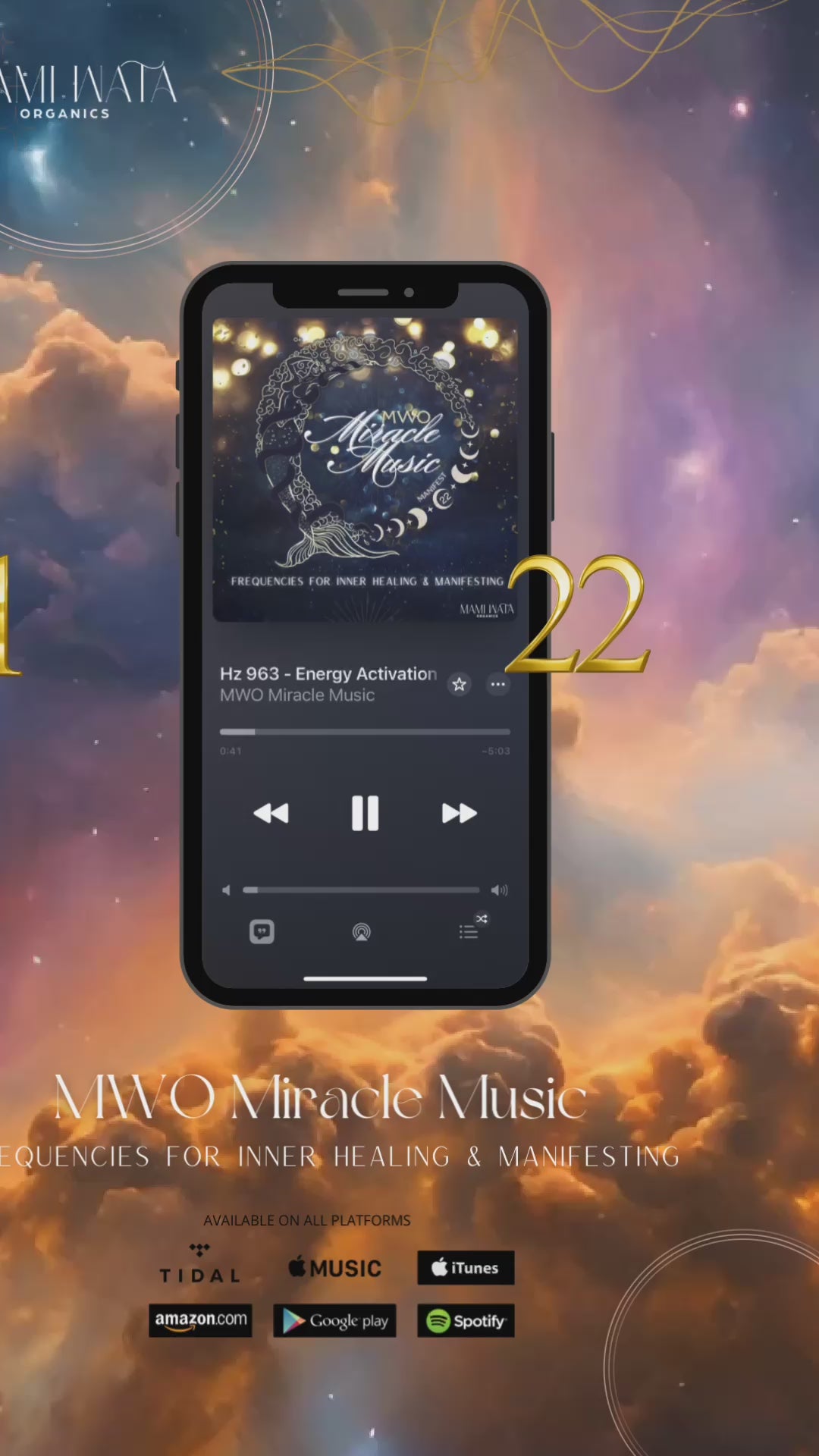 Available on 11/22 MWO Miracle Music - FREQUENCIES FOR INNER HEALING & MANIFESTATION